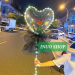 Globos led con rosa y luz parpadeante